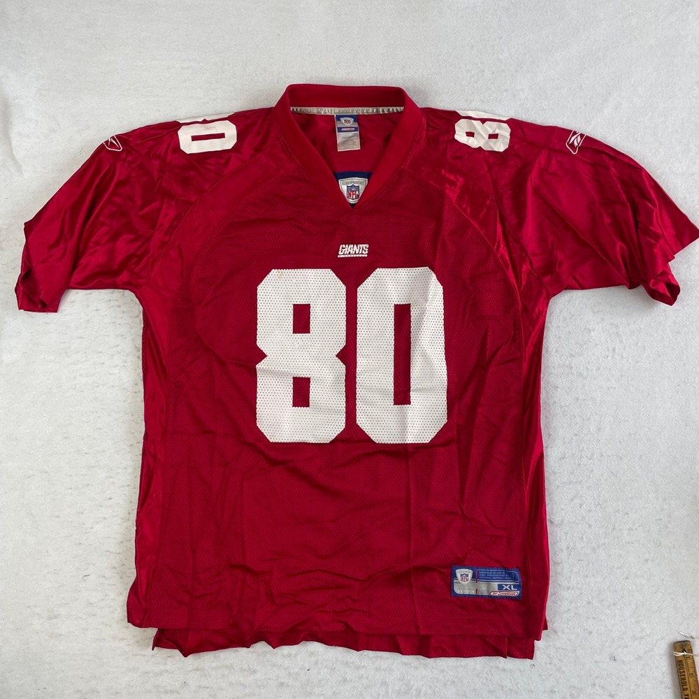 Reebok New York Giants Jersey Mens XL‎ Red Jeremy Shockey 80 NFL Equipment Mesh